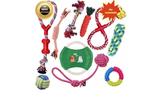 10 Piezas Juguetes De Cuerda Para Perros, Grupo De Juguetes