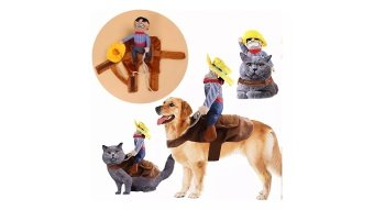 Disfraz Halloween Para Perro Chico Y Grande Vaquero Jinete