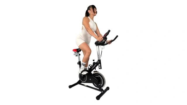 Athleevo Bicicleta Fija Estatica Spinning Ejercicio 7 Kg Fit Color Negro