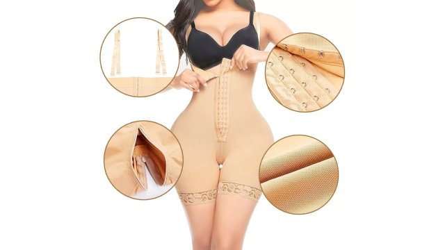 Fajas Colombianas Body Shaper Cremallera Open Bust Body